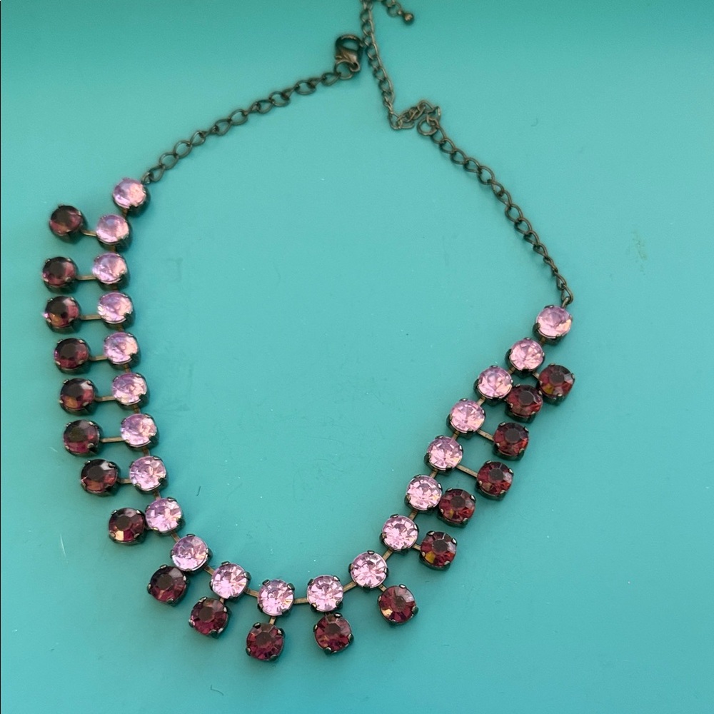 Sabika Elegant Purple and Pink Necklace